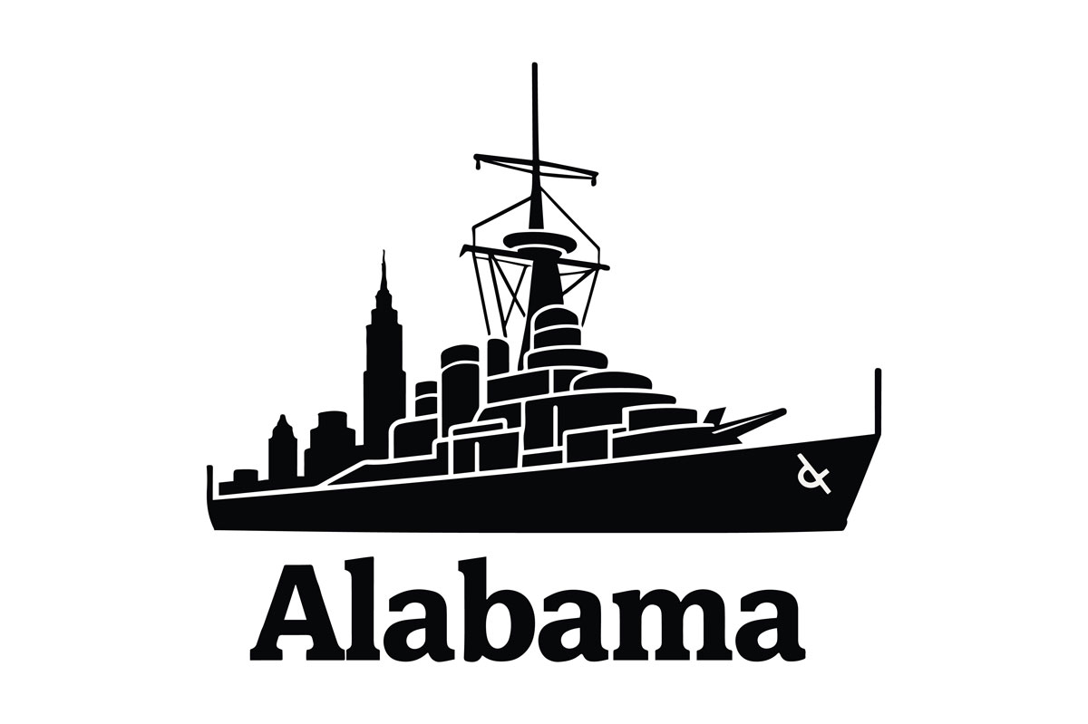 Alabama Mobile city skyline
